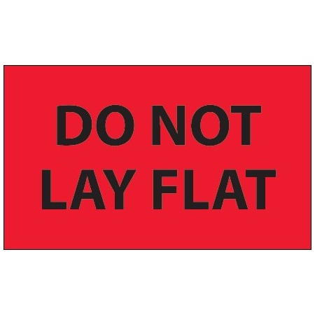 Bsc Preferred 3 x 5'' - ''Do Not Lay Flat'' Fluorescent Red Labels BUY00024042